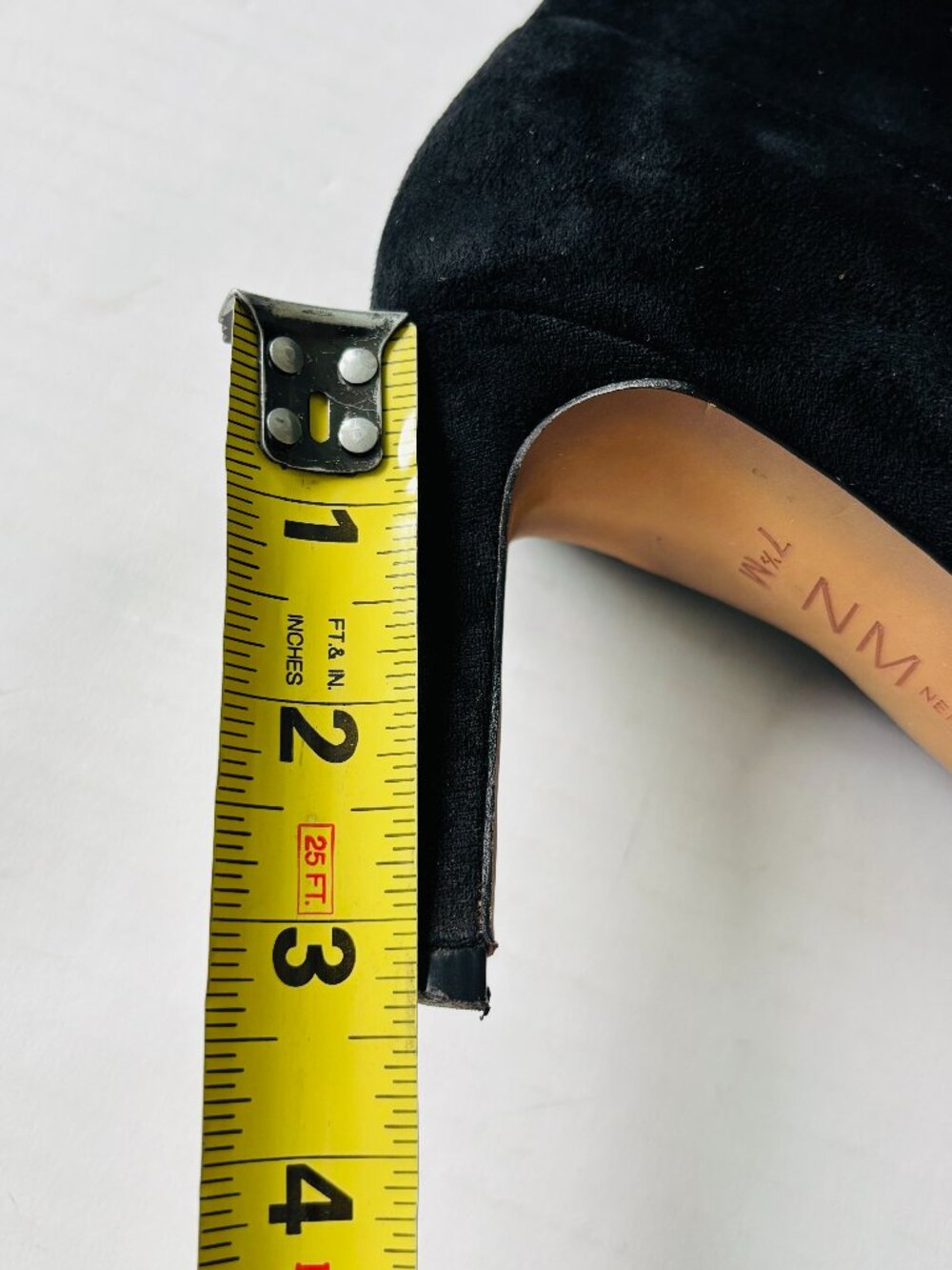 Neiman Marcus Black Suede Over the Knee Stiletto Boots Pointed Toe Tie Back 7.5M - Picture 5 of 14